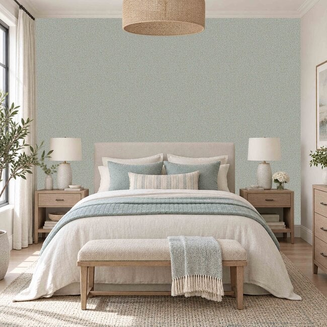 Dutch Wallcoverings Dutch Wallcoverings - Santa Fé Basket Weave Sage Green - Vliesbehang - 10m x 53cm - SA524096