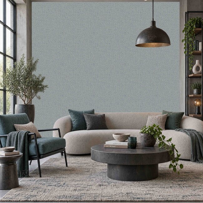 Dutch Wallcoverings Dutch Wallcoverings - Santa Fé Basket Weave Blue - Vliesbehang - 10m x 53cm - SA524097