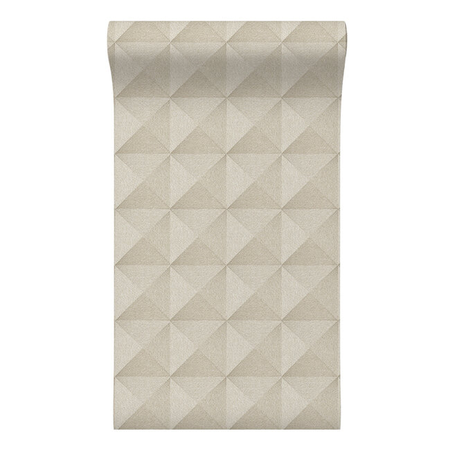 Dutch Wallcoverings Dutch Wallcoverings - Santa Fé Weaved Cube Cream - Vliesbehang - 10m x 53cm - SA524101
