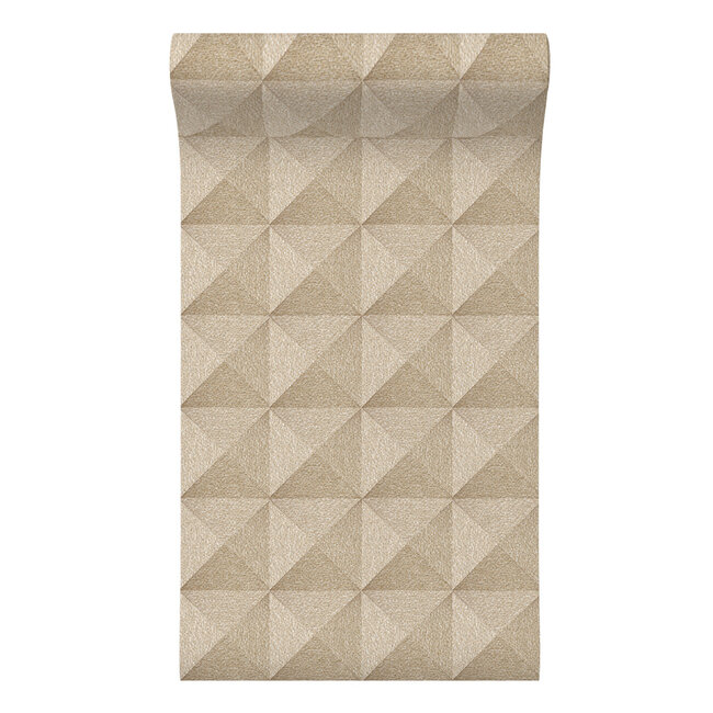 Dutch Wallcoverings Dutch Wallcoverings - Santa Fé Weaved Cube Beige - Vliesbehang - 10m x 53cm - SA524103