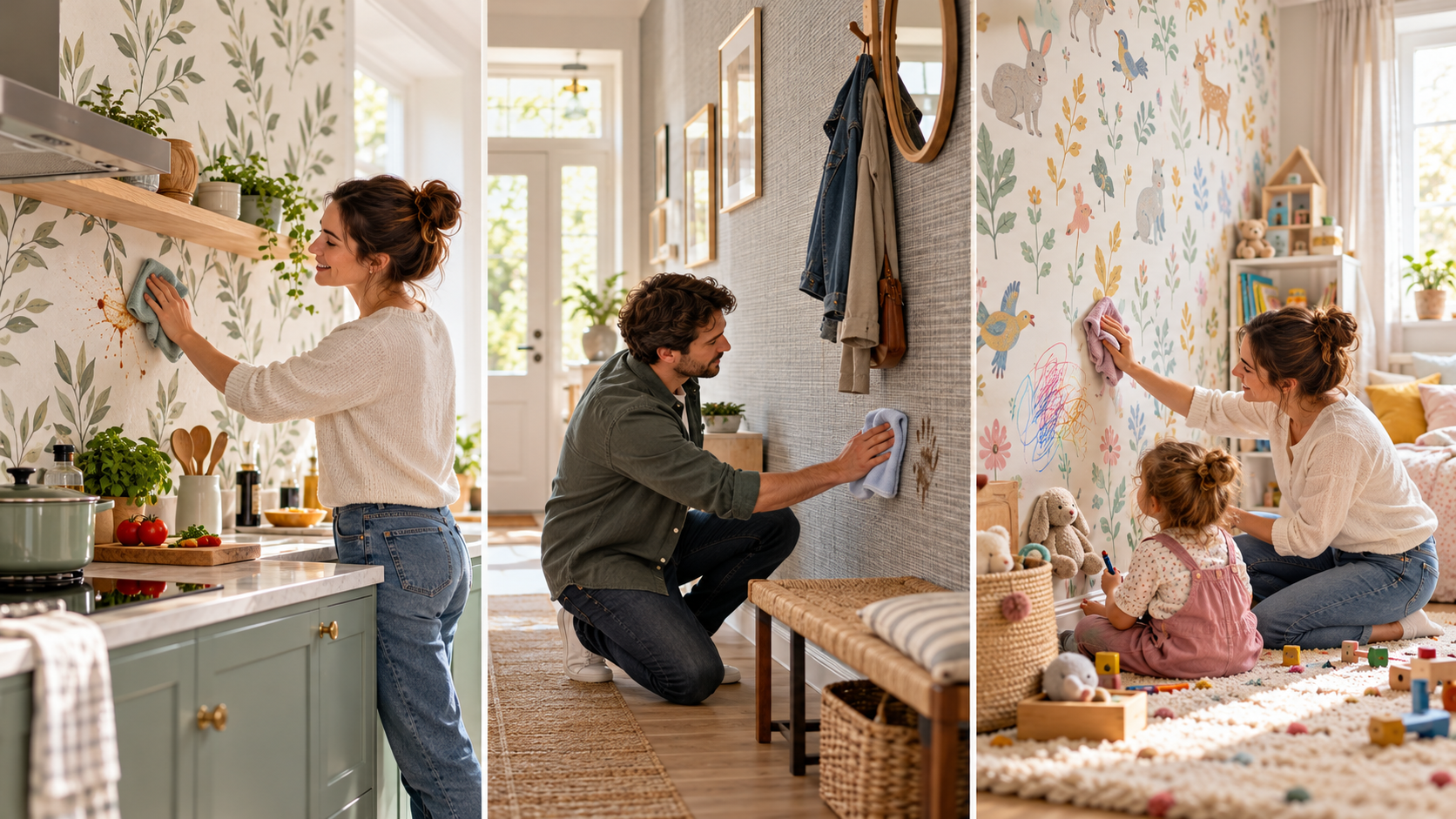 Afwasbaar behang kiezen: ideaal voor keuken, hal en kinderkamer?