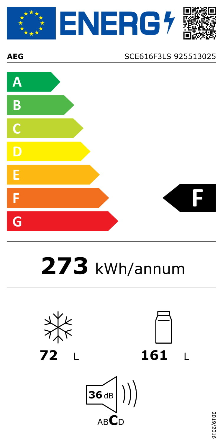 AEG SCE616F3LS Inbouw Koel-vriescombinatie