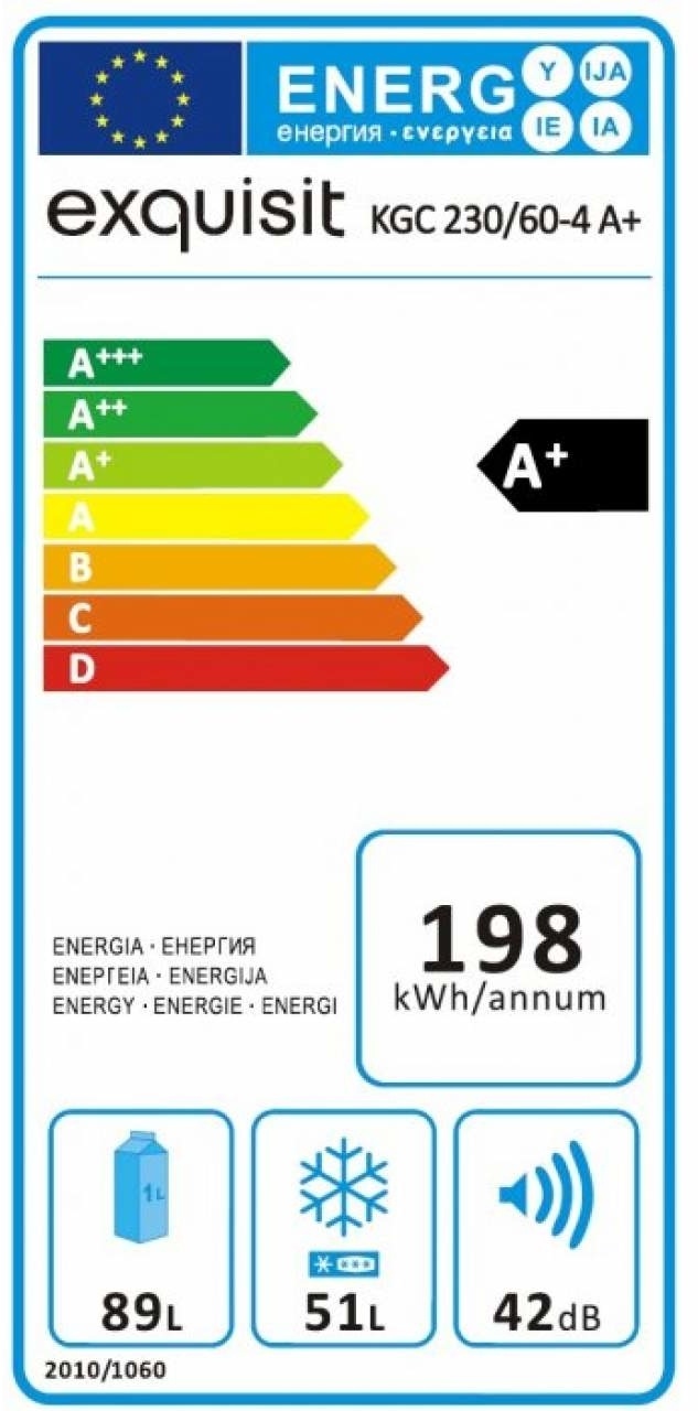 Exquisit KGC230/60-4 Koelvriescombinatie