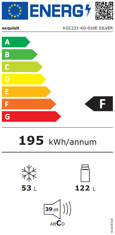 Exquisit KGC230/60-4 Koelvriescombinatie