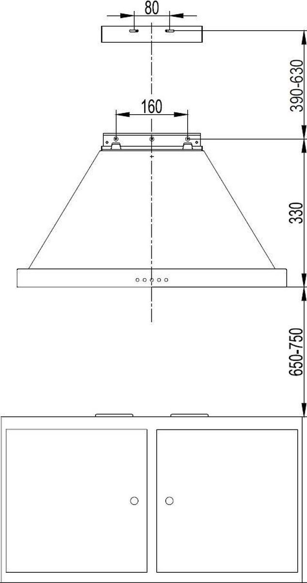Exquisit KH62.3-1 INOX Schouwkap
