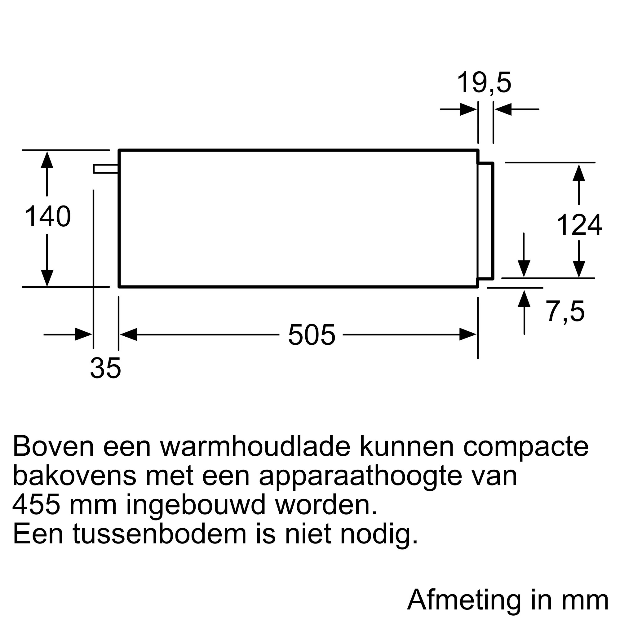 Bosch BIC510NS0 Warmhoudlade