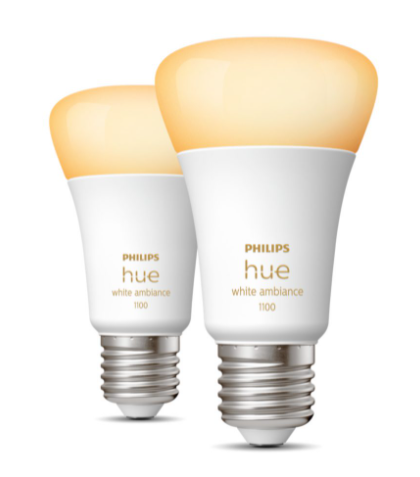 Philips Hue 2x E27 8W A60 White Ambiance Duo Pack