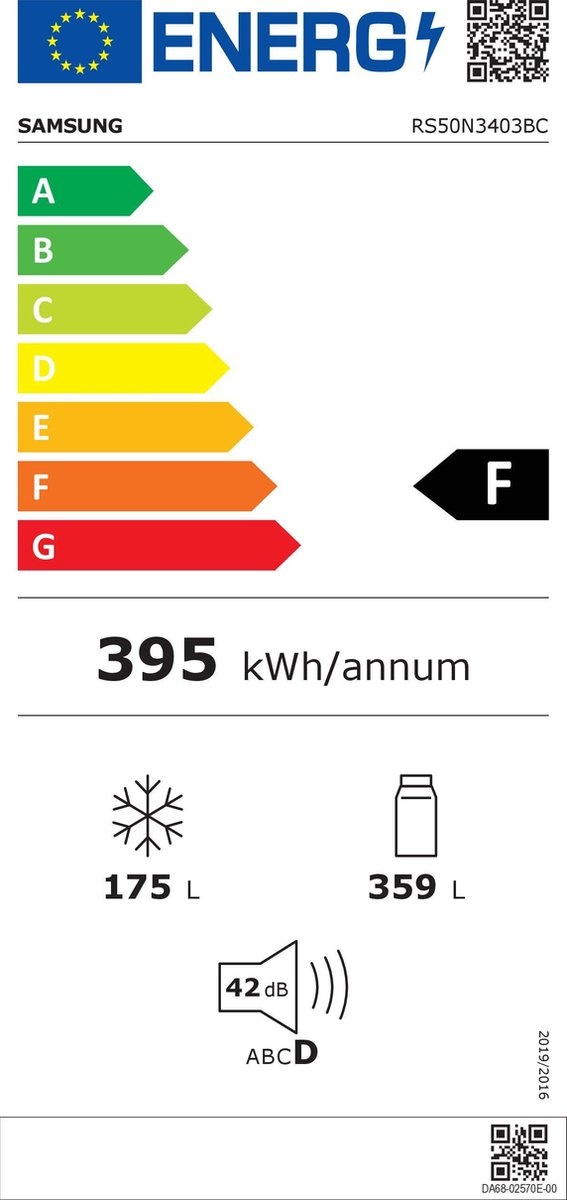 Samsung RS50N3403BC/EF Amerikaanse koelkast