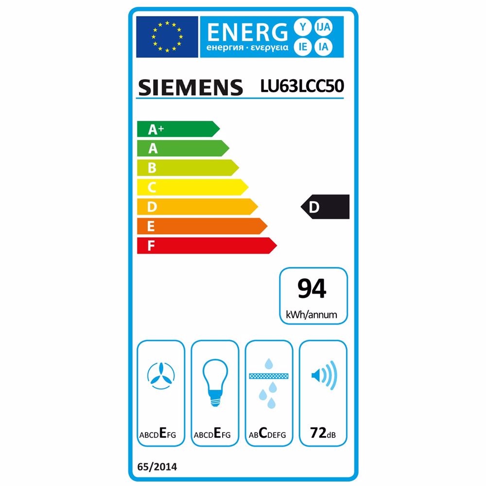 Siemens LU63LCC50 Afzuigkap - Onderbouw afzuigkap