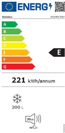 Siemens extraKlasse GS29NEWEV - Vrieskast