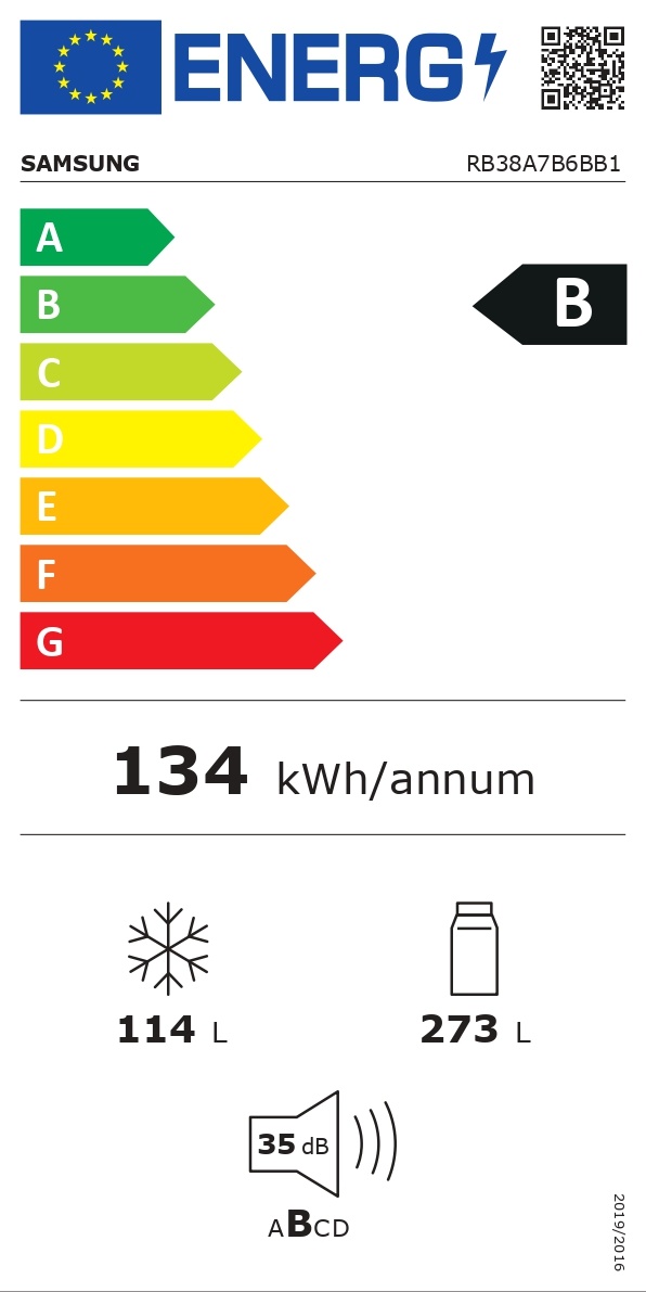 Samsung RB38A7B6BB1/EF - Koel-vriescombinatie