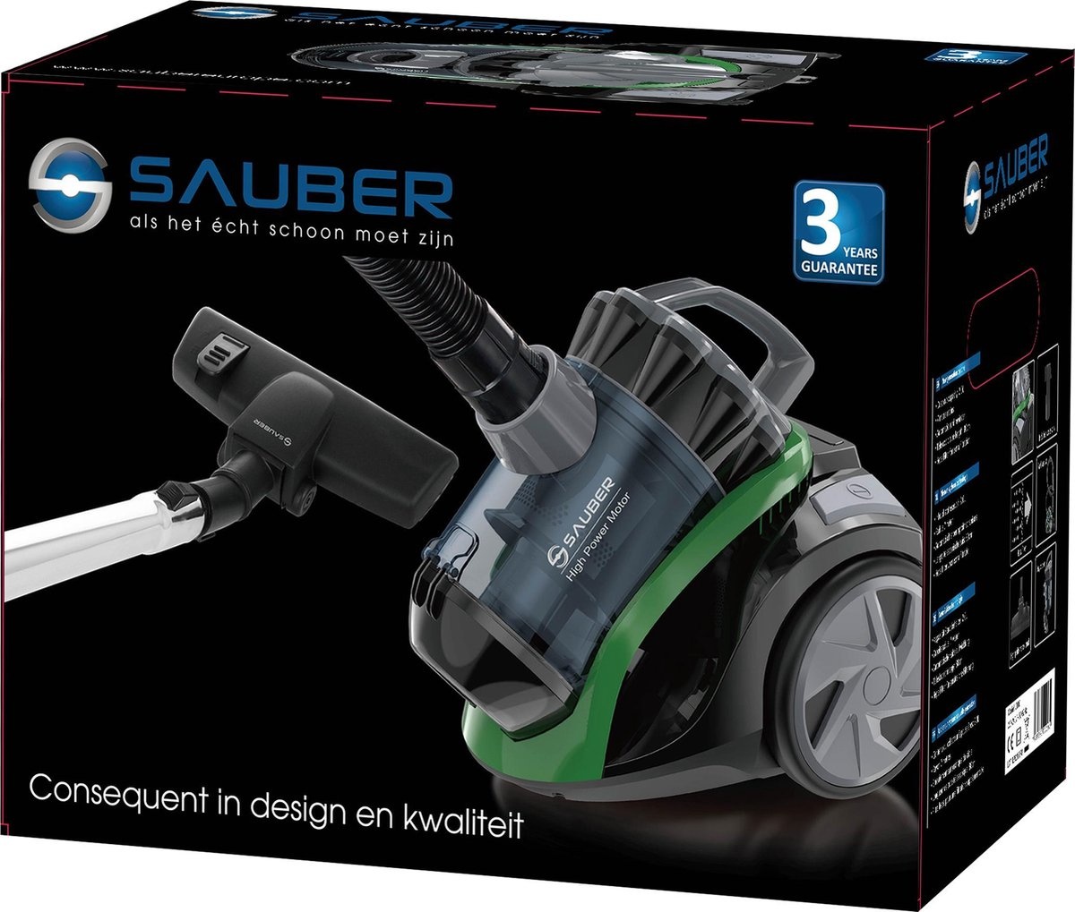 Sauber VCE-108278.4 Compactpower - Stofzuiger zonder zak