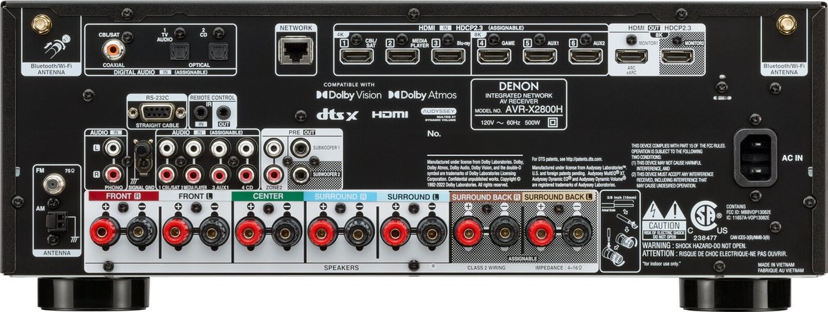 Denon AVRX2800HBKE2 Receiver - Receiver