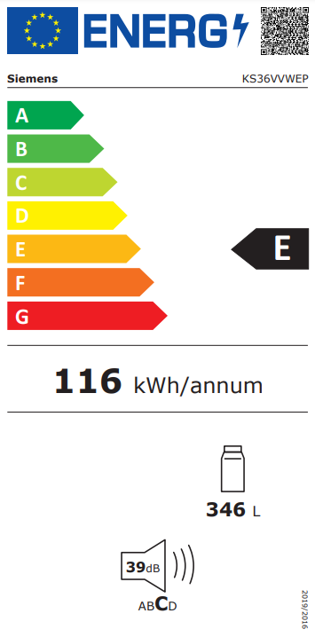 Siemens KS36VVWEP - Vrijstaande koelkast
