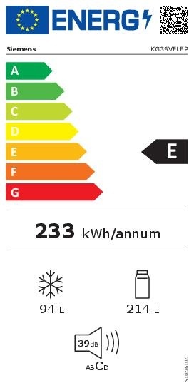 Siemens extraKlasse KG36VELEP - Koel-vriescombinatie