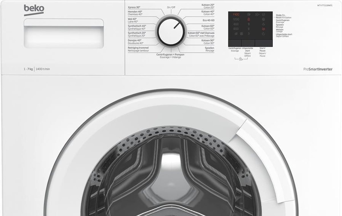 Beko WTV77111BW01 - Wasmachine