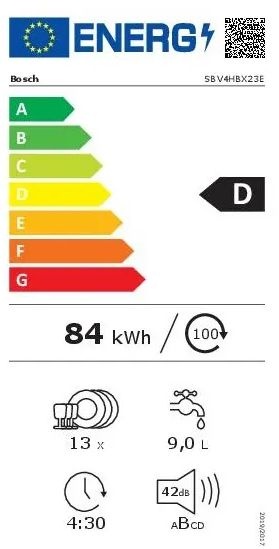 Bosch SBV4HBX23E EXCLUSIV - Inbouw vaatwasser