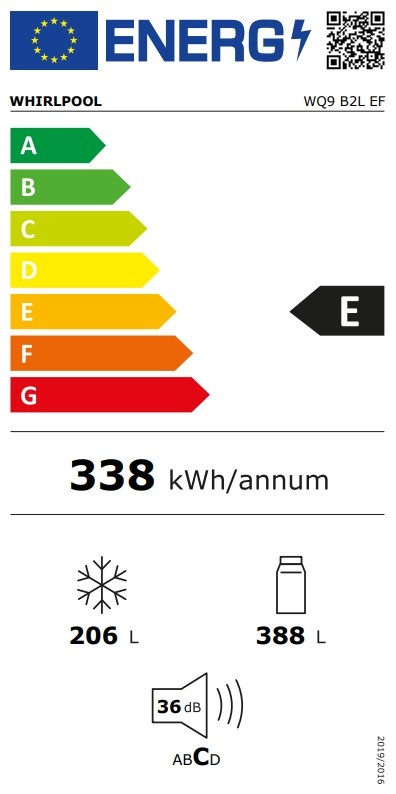 Whirlpool WQ9 B2L EF - Amerikaanse koelkast
