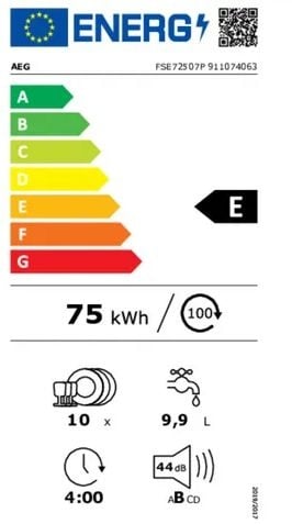 AEG FSE72507P - Inbouw vaatwasser