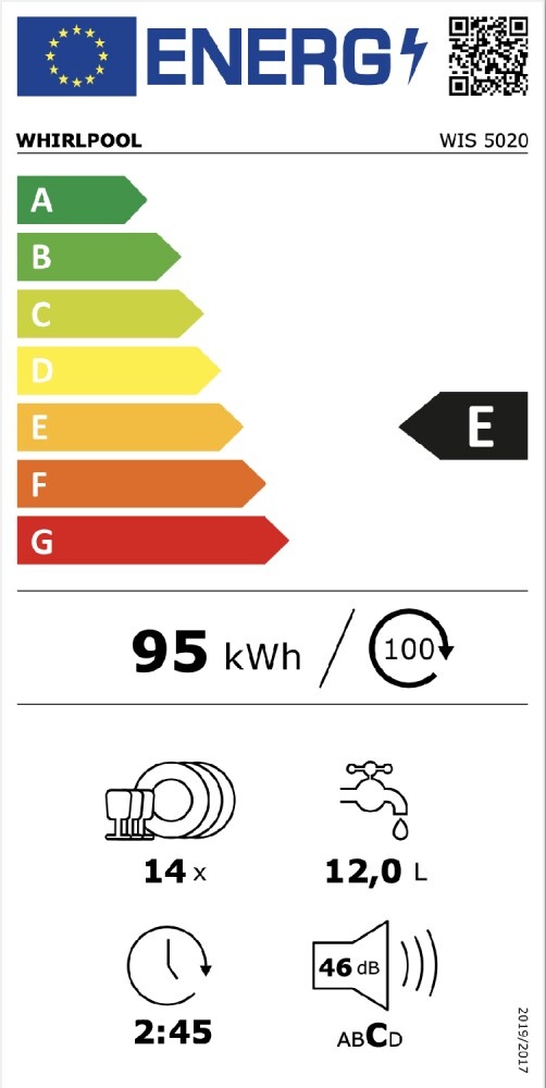 Whirlpool WIS 5020 - Inbouw vaatwasser