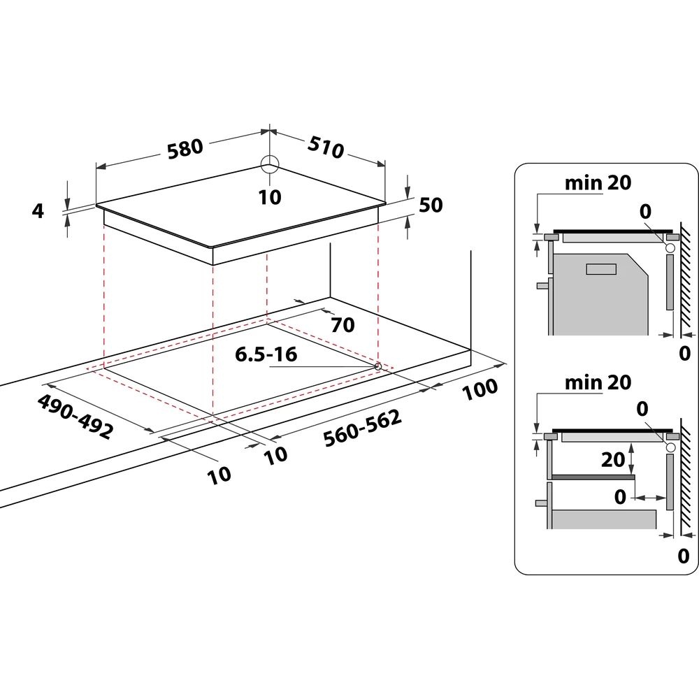 Whirlpool AKM 9010/NE - Keramische kookplaat