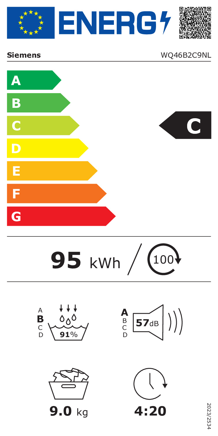 Siemens iQ700 WQ46B2C9NL - Warmtepompdroger