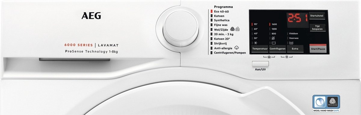 AEG LF628600 ProSense - Wasmachine