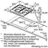 Bosch PCP6A5C90N - Gaskookplaat