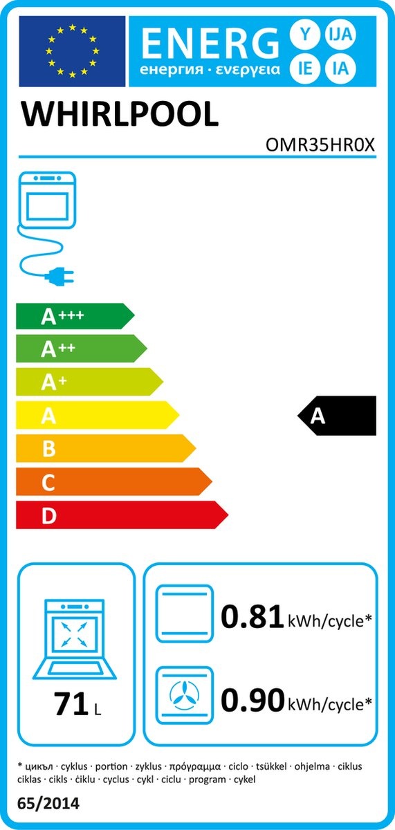 Whirlpool OMR35HR0X - Inbouw oven