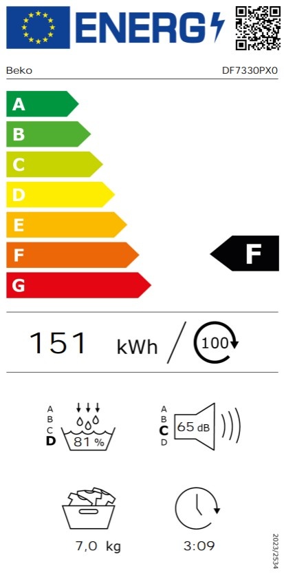 Beko DF7330PX0 - Warmtepompdroger