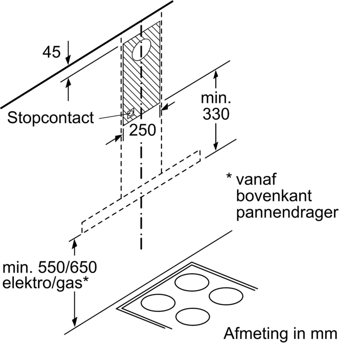 Bosch DWB64BC50 - Wandschouw afzuigkap