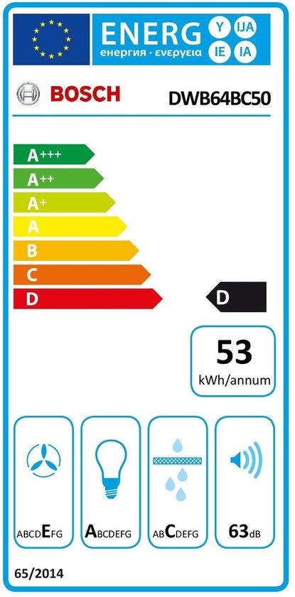 Bosch DWB64BC50 - Wandschouw afzuigkap