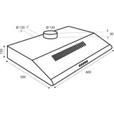 Inventum AKO6012WIT - Onderbouw afzuigkap