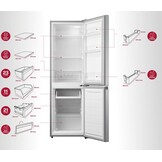 Inventum KV1500S - Koel-vriescombinatie