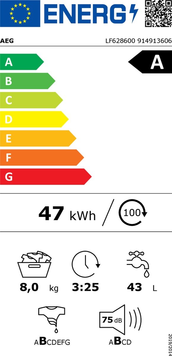 AEG LF628600 ProSense - Wasmachine