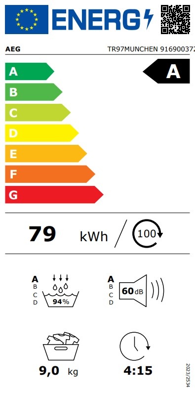 AEG TR97MUNCHEN AbsoluteCare Pro - Warmtepompdroger