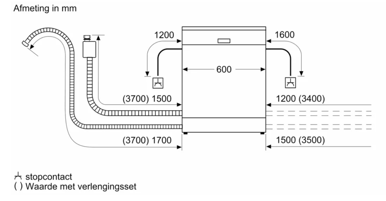 Siemens SN23EW03LN extraKlasse - Vrijstaande vaatwasser