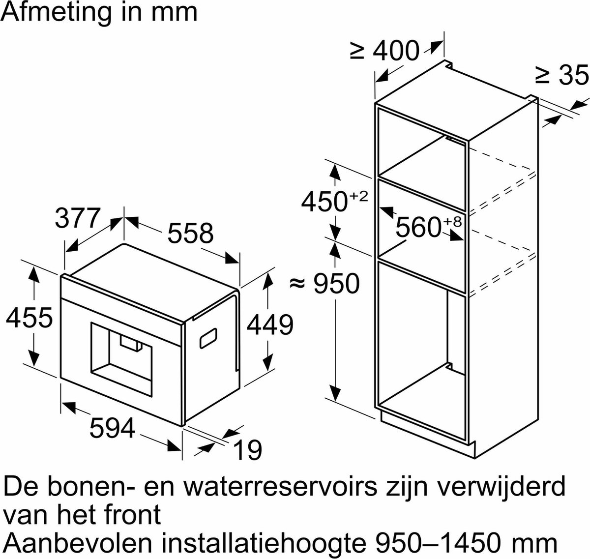 Bosch CTL7181B0 - Inbouw koffiemachine