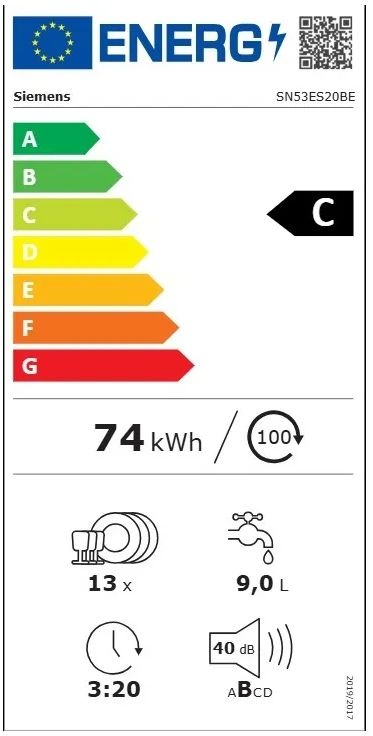 Siemens SN53ES20BE extraKlasse - Inbouw vaatwasser
