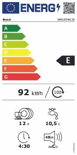 Bosch SMS2ITW12E Serie 2 - Vrijstaande vaatwasser