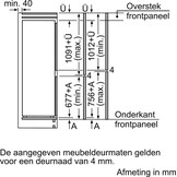 Bosch KIV86NSE0 - Inbouw koel-vriescombinatie