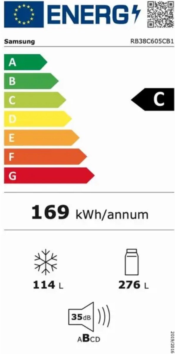 Samsung RB38C605CB1/EF - Koel-vriescombinatie