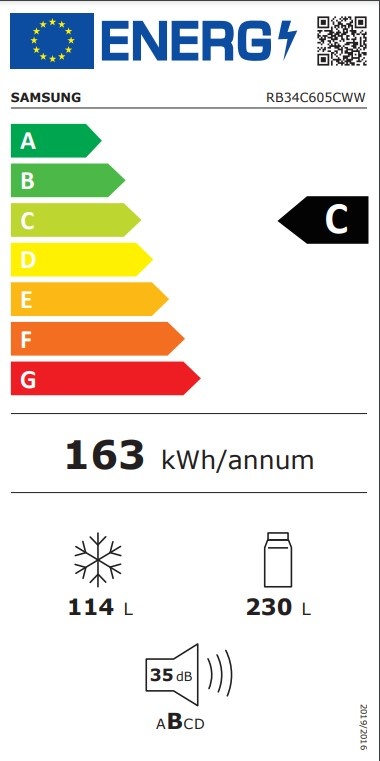 Samsung RB34C605CWW/EF - Koel-vriescombinatie