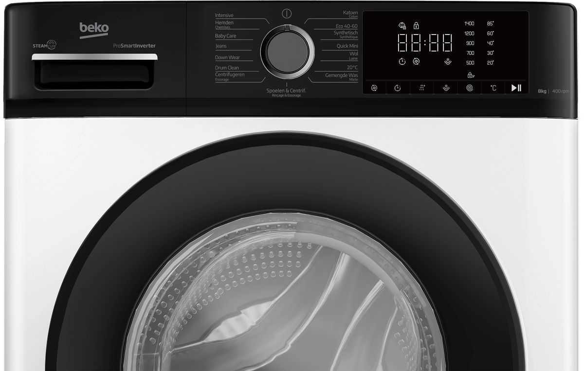 Beko B1W864WB BE SteamCure - Wasmachine