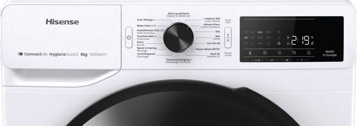 Hisense WF3V843BW/BLX - Wasmachine