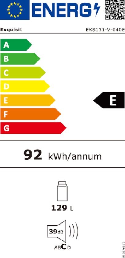 Exquisit EKS131-V-040E - Inbouw koelkast