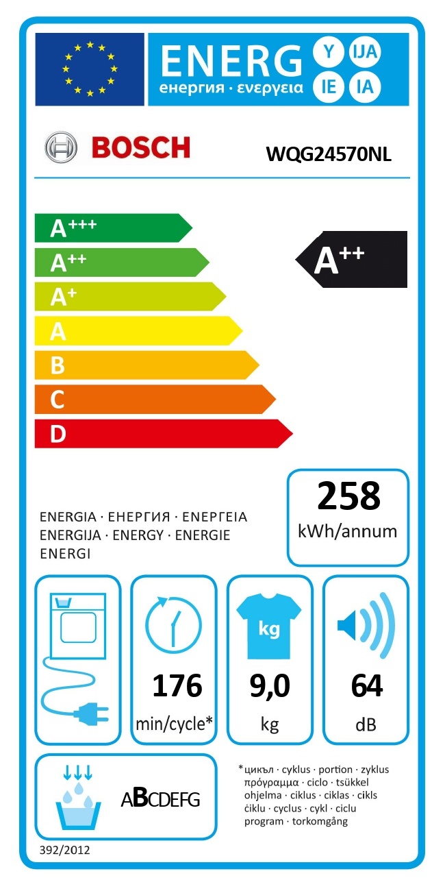 Bosch WQG24570NL Serie 6 - Warmtepompdroger