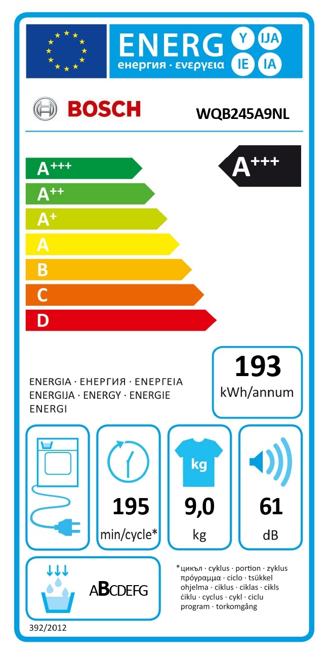 Bosch WQB245A9NL Serie 8 - Warmtepompdroger