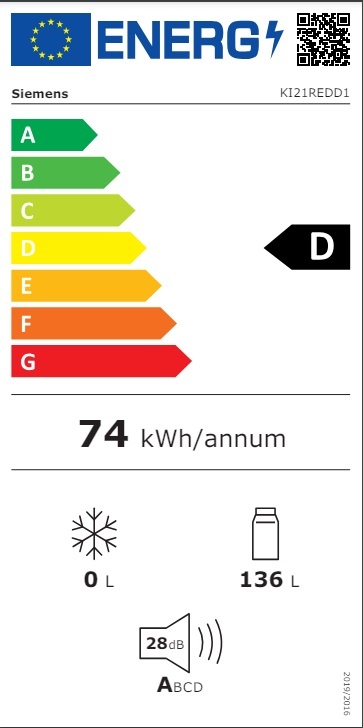 Siemens KI21REDD1 - Inbouw koelkast