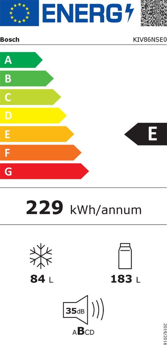 Bosch KIV86NSE0 - Inbouw koel-vriescombinatie